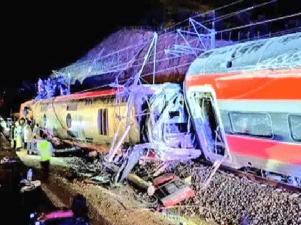 Choque de trenes en España.
