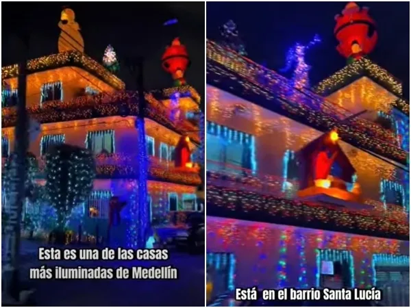 «La casa de los Juanchos»: Es la más iluminada en Medellín con cerca de 13.000 bombillos