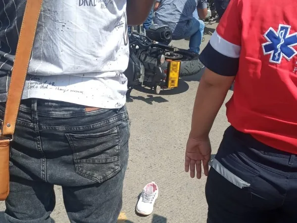 moto accidente mujer
