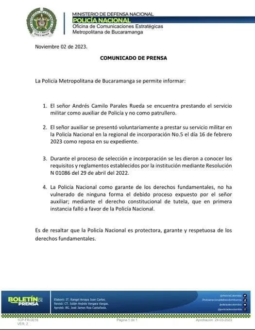 el uniformado