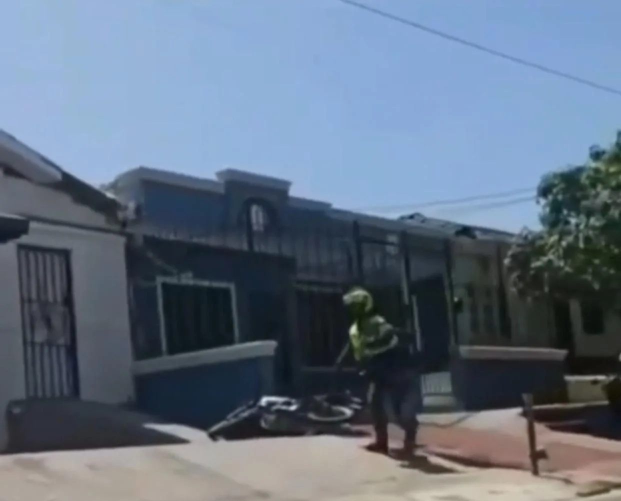 robando en Barranquilla y les quemaron la moto