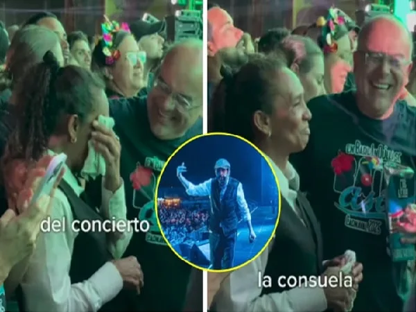 Mesera lloró al ver a Juan Luis Guerra.