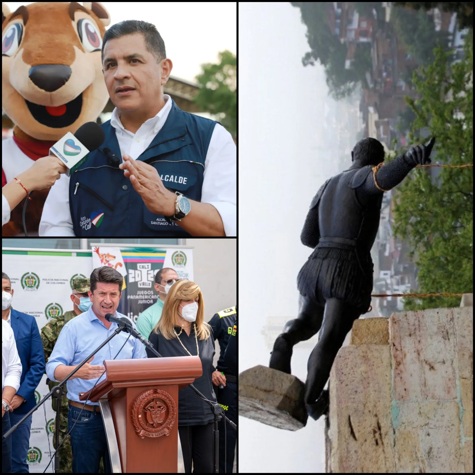 Toda la 'pelea' ¿por la estatua de Belalcázar en Cali?, ahora el Ministro de la Defensa le respondió al alcalde