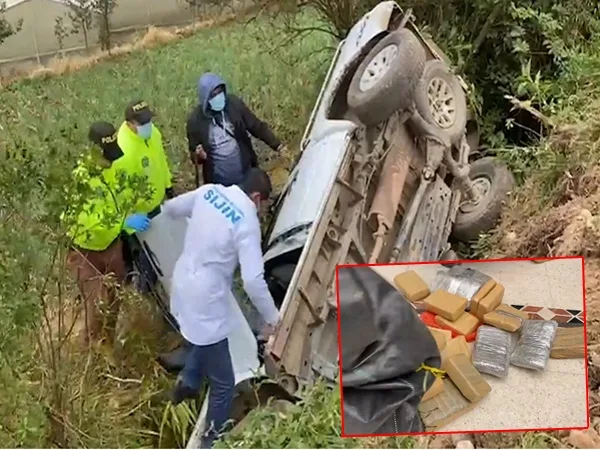 se volcó y llevaba marihuana en Pasto