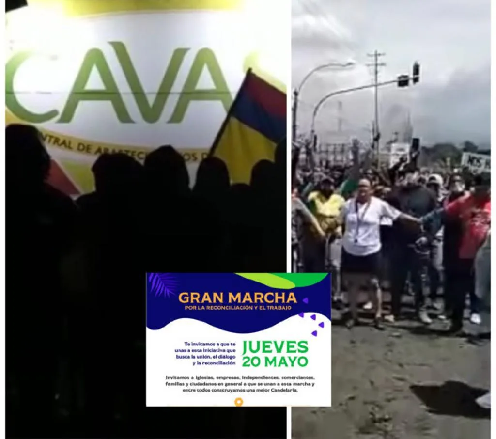 Candelaria bloqueos Valle del Cauca