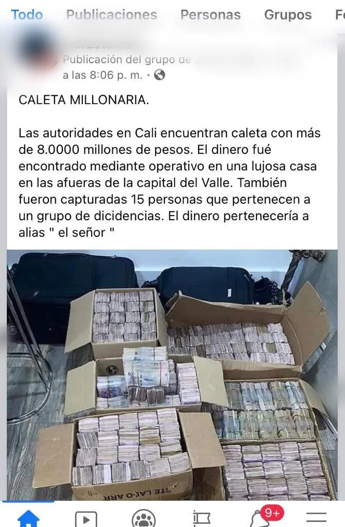 caleta 1000 millones en Cali