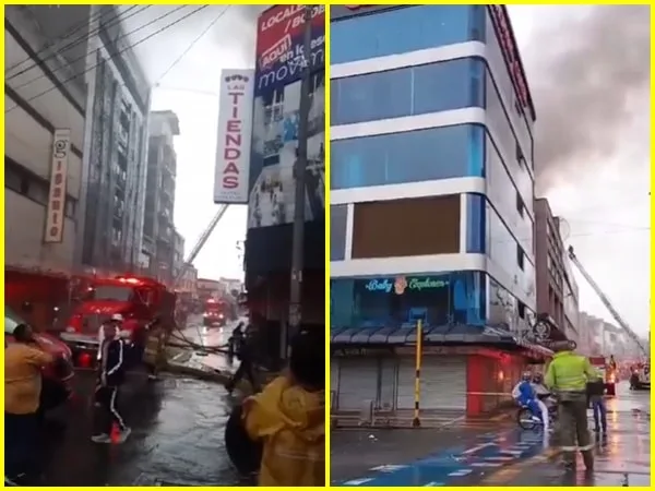 El segundo piso del establecimiento comercial del centro de Cali se incendió por completo. Emergencia ya logró ser controlada.