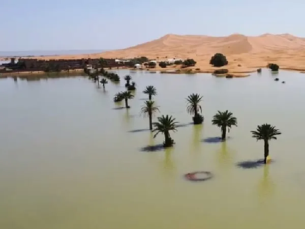 Inundaciones en el desierto del Sahara.