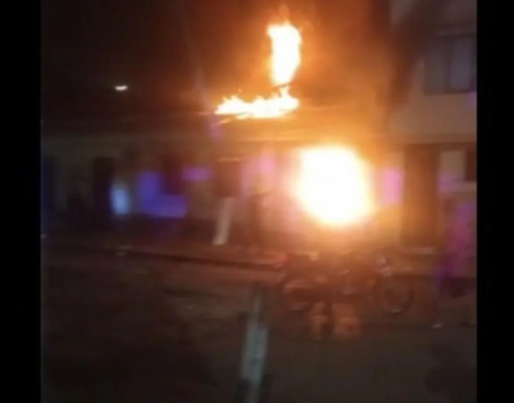 barrio Sucre, centro de Cali incendio