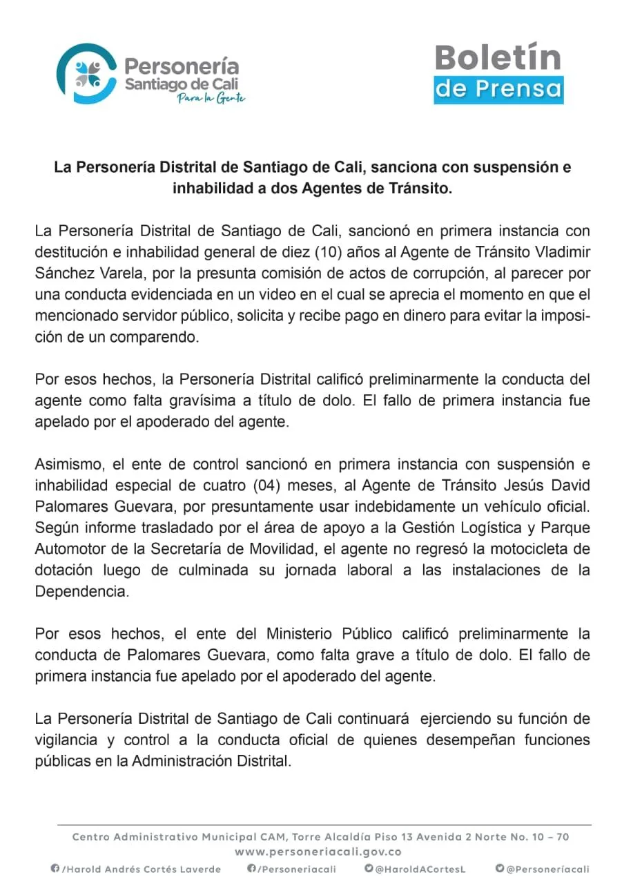 agentes de tránsito