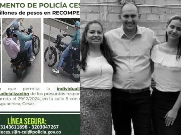 "En moto y con tapabocas": revelan imágenes de los presuntos autores de la masacre en Aguachica, Cesar; se mantiene la recompensa