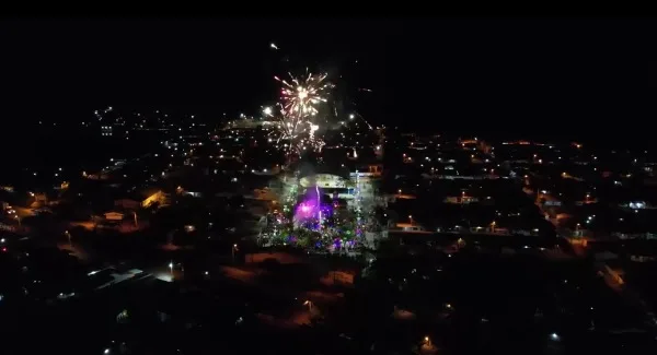 Fuegos artificiales en Puebloviejo