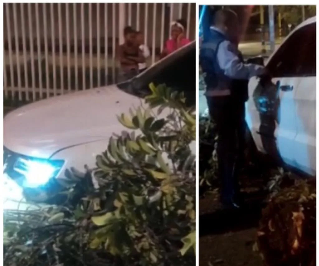 Tras el fuerte accidente el conductor no se quería bajar, luego "abandonó la camioneta", ocurrió en el sur de Cali