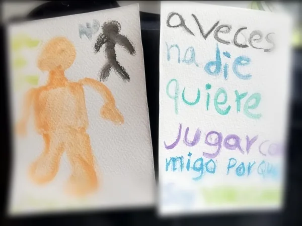 "Nadie quiere jugar conmigo": El triste dibujo que realizó un niño migrante en un colegio en Bogotá