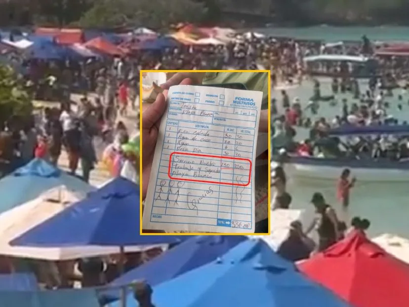 "$250 mil en servicio por sentarse en una playa pública", malestar de una turista por el cobro que le hicieron en Barú