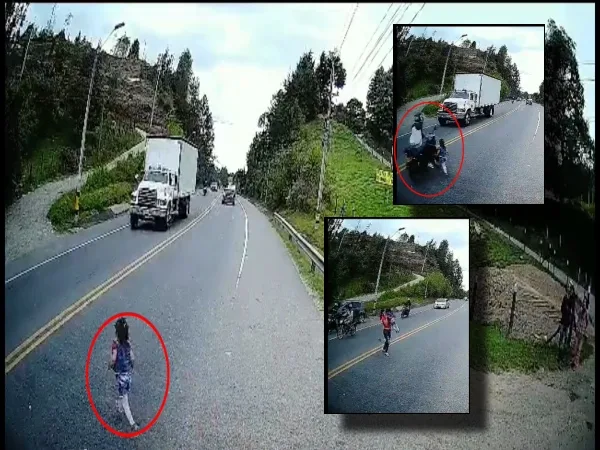 La niña corrió, motos la arrollaron y «por eso no se la llevó el camión»: Salió casi ilesa