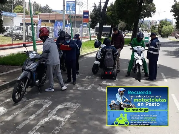 En Pasto Tránsito recordó cuales son las medidas que regirán para conductores de motos