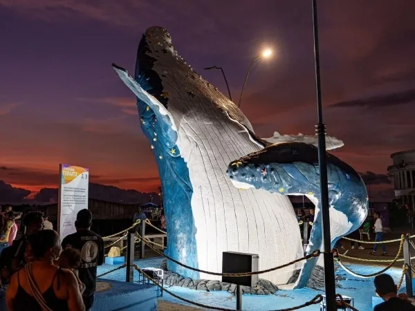 Buenaventura y su imponente monumento a las Ballenas: un homenaje a las miles de Yubartas que arriban al pacifico.