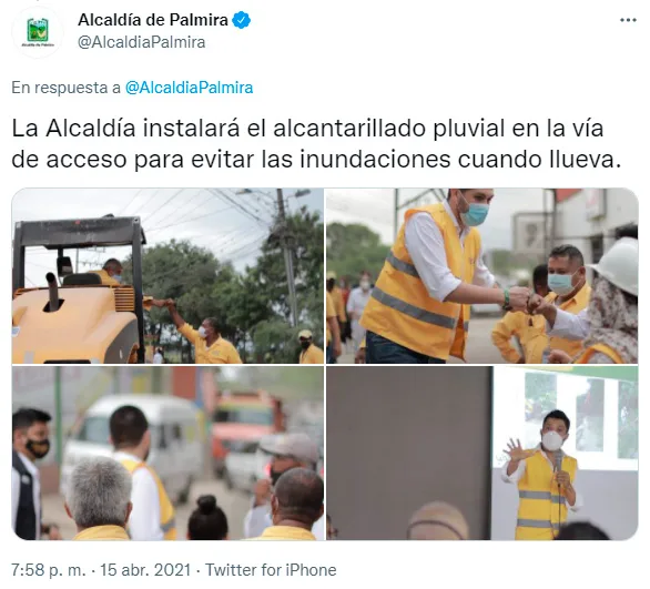 La alcaldía de Palmira anunció un alcantarillado pluvial en Ciudad del Campo