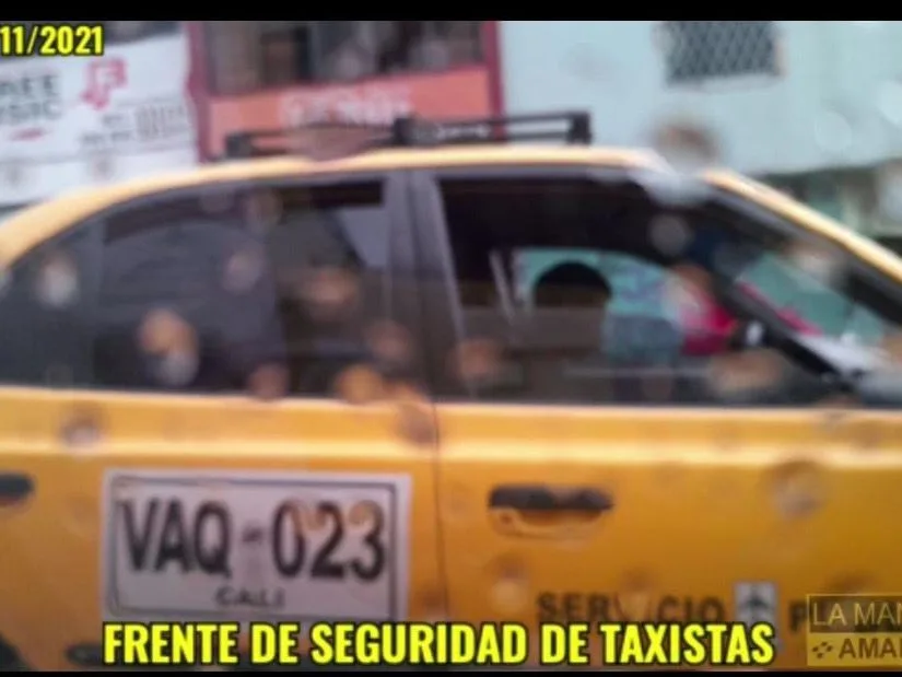 Frente de seguridad de taxistas denuncia "falso taxi" que llegó de Valledupar y está circulando en Cali