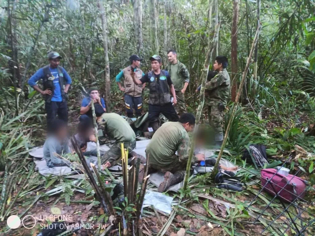 Los niños "milagro" de Colombia, fueron hallados en la selva del Guaviare los buscaban hace 40 días