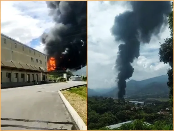 Dos personas muertas dejó incendio de gran magnitud en fábrica de pinturas en Girardota