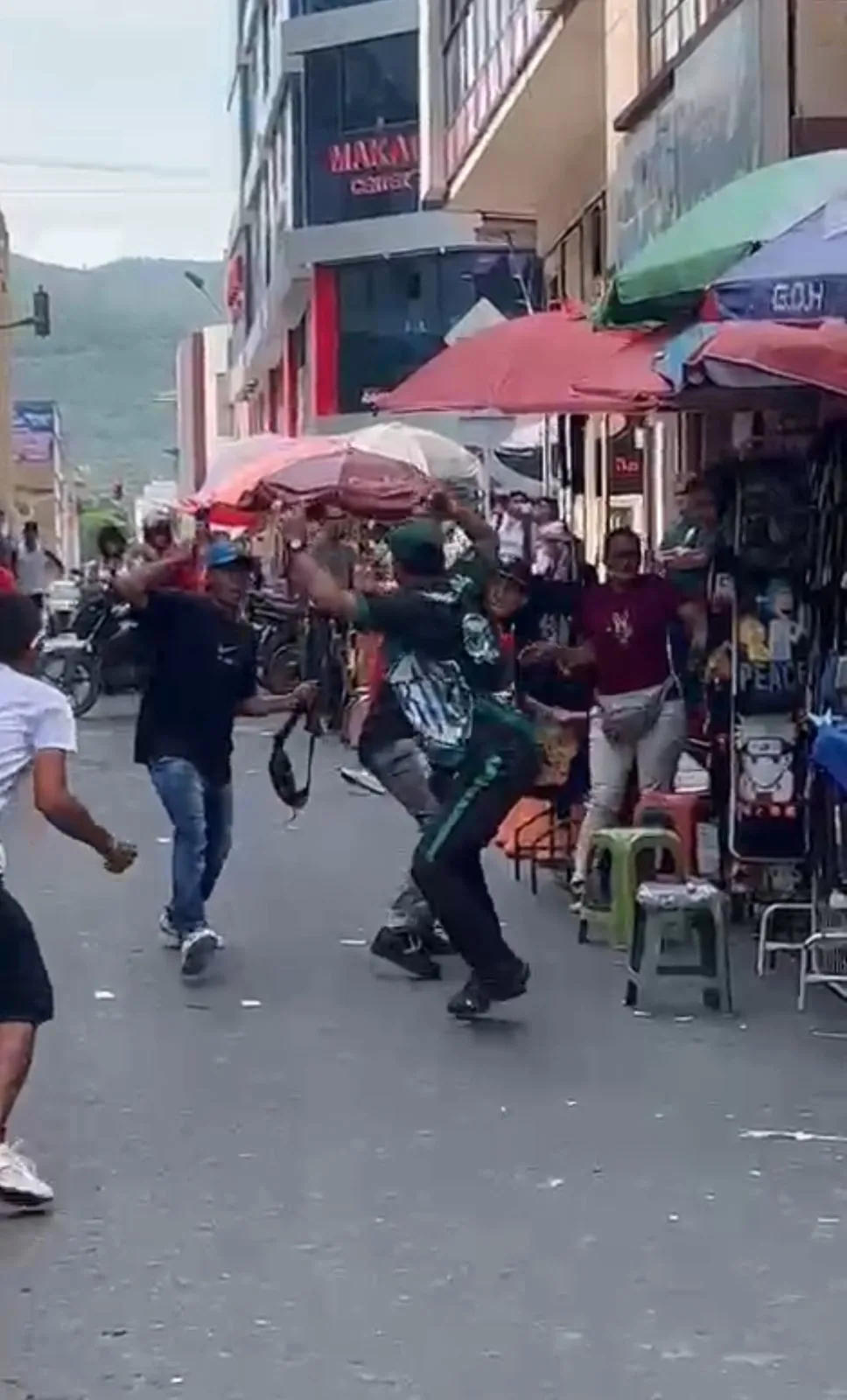 en el centro