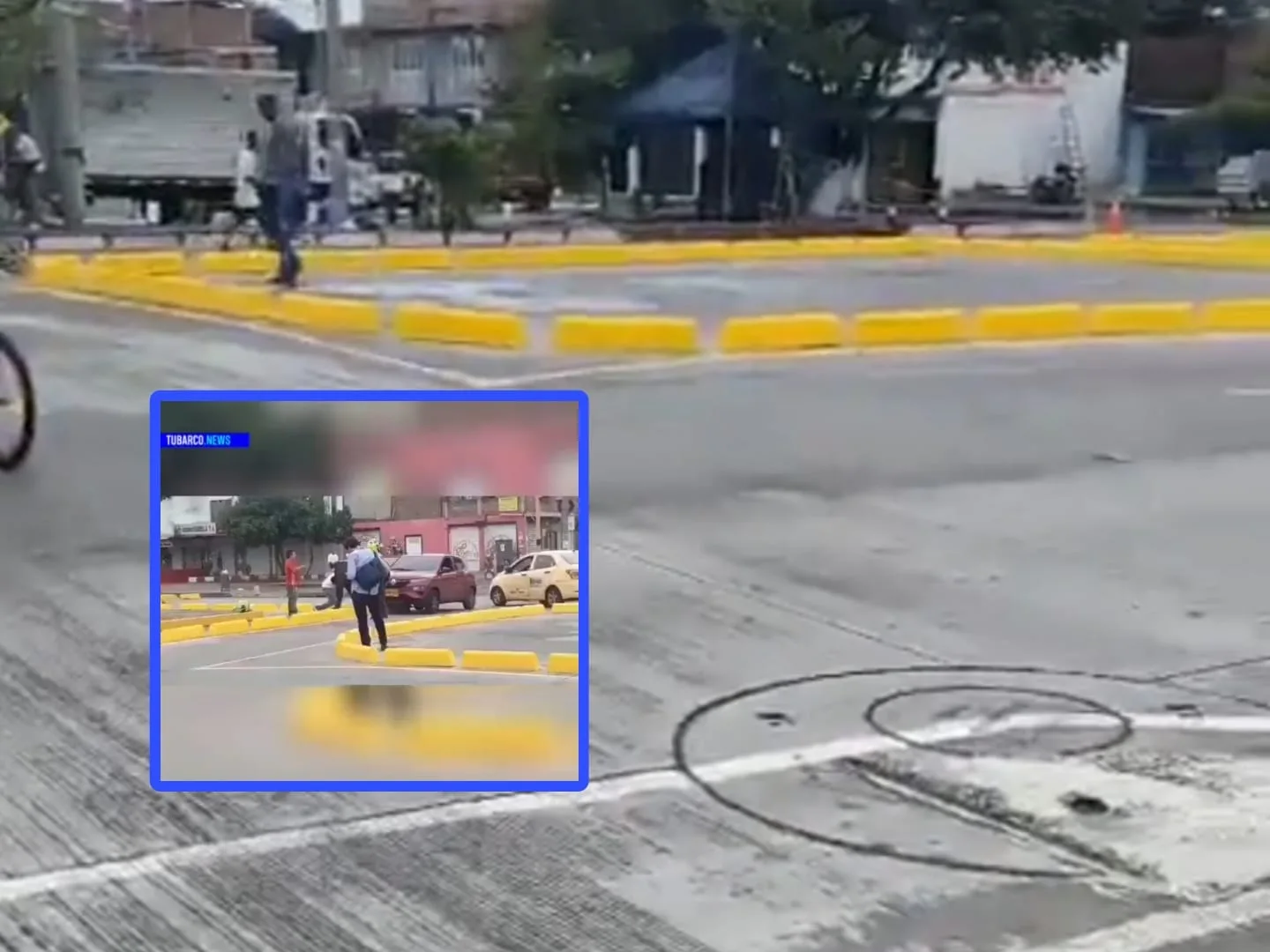 Pacificadores amarillos, para bajarle a la velocidad en el cruce "más peligroso" de Cali