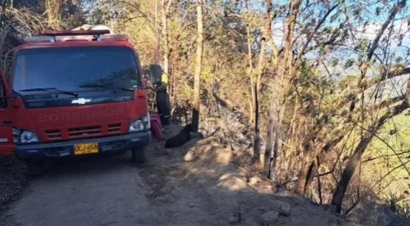 Incendio en la vereda Las Peñas, en Boyacá.