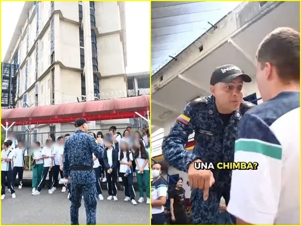 En el vídeo se aprecia al Inpec tomando las huellas de los estudiantes para simular el ingreso oficial a la cárcel, caminaron por los pasillos y escucharon el testimonio de un recluso.