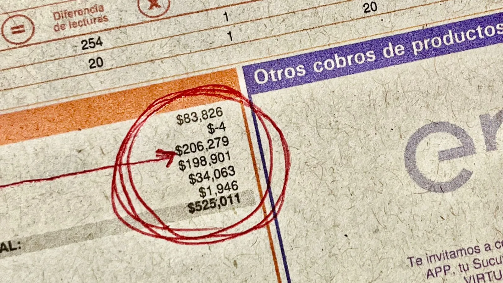 factura Enel Bogotá energía