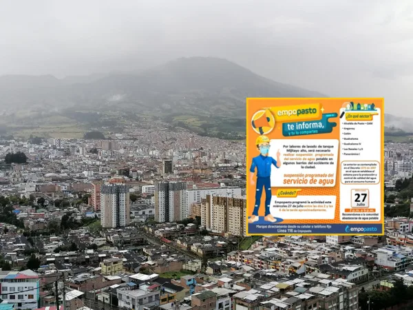suspensión servicio de agua en Pasto