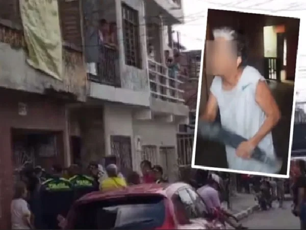 Adulta mayor que se defendió de desalojo en Cali.