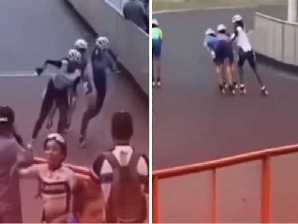 Patinadoras colombianas en competencia internacional.