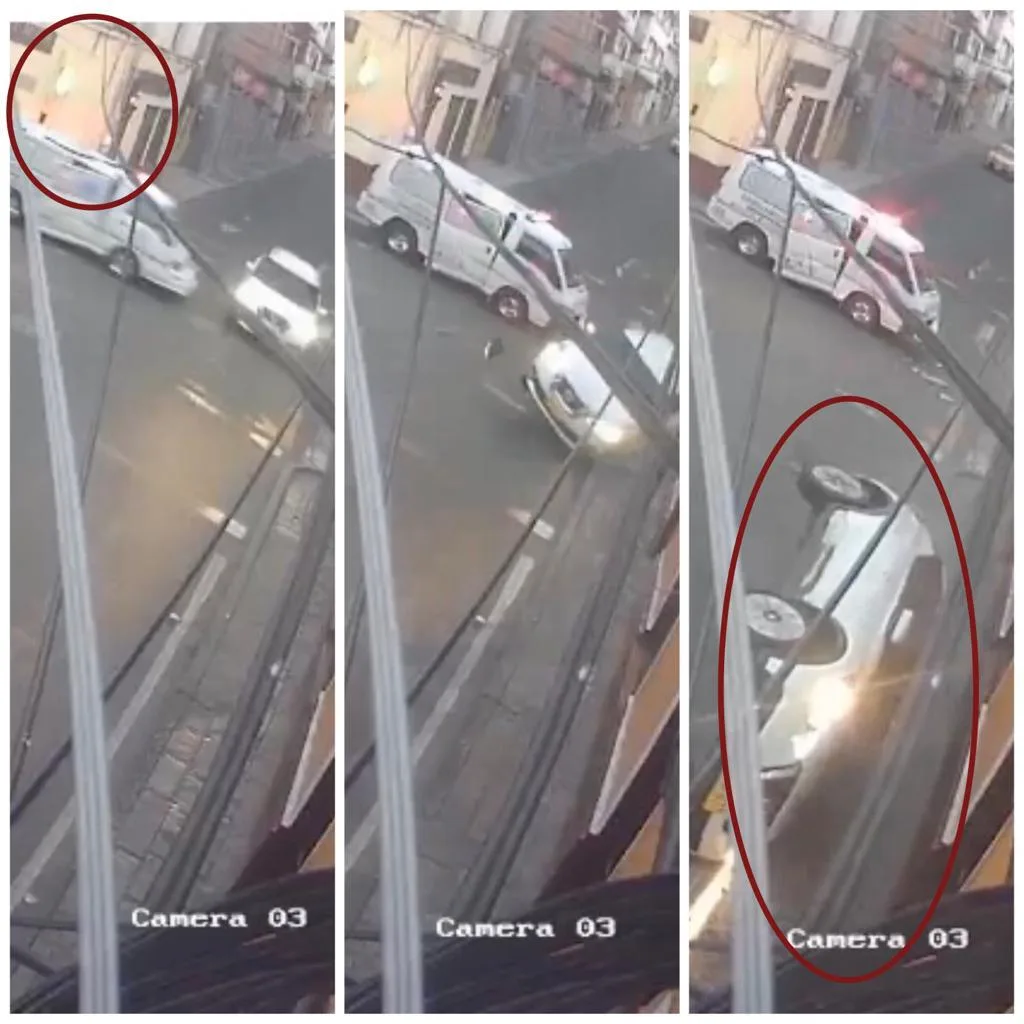 Se pasó el semáforo en rojo y provocó el accidente, en la calle 15 en Pasto