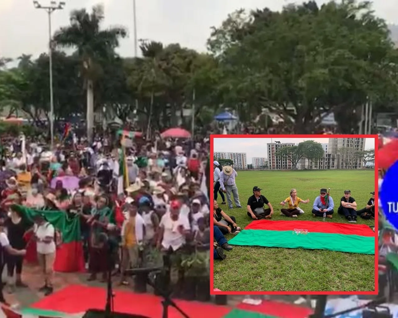 minga indígena en Cali el 10 de diciembre