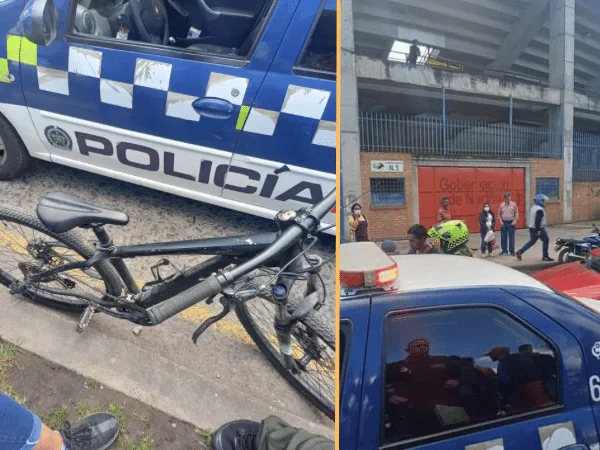 Según la denuncia, la comunidad en conjunto con policía, logro recuperar la bicicleta que le robaron a los niños a las afueras del estadio Libertad.