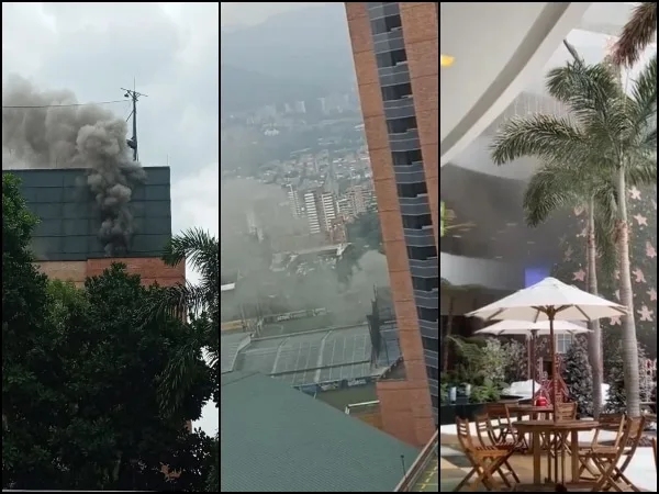 Fuerte incendio en el Centro Comercial El Tesoro de Medellín, el segundo en menos de 24 horas