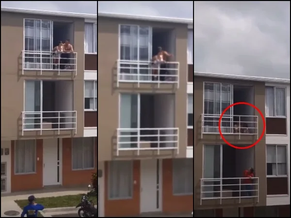 No importó que lo grabaran y que su bebé viera: golpeó a su esposa en medio de una discusión frente a todos, en Pereira