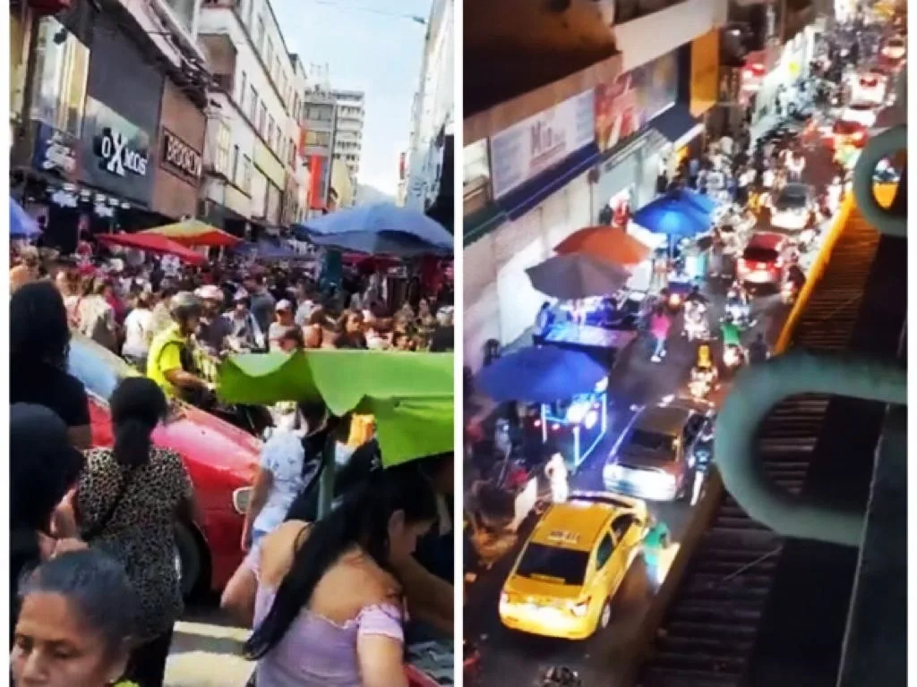 Masiva asistencia al centro de Cali: no se podía ni caminar