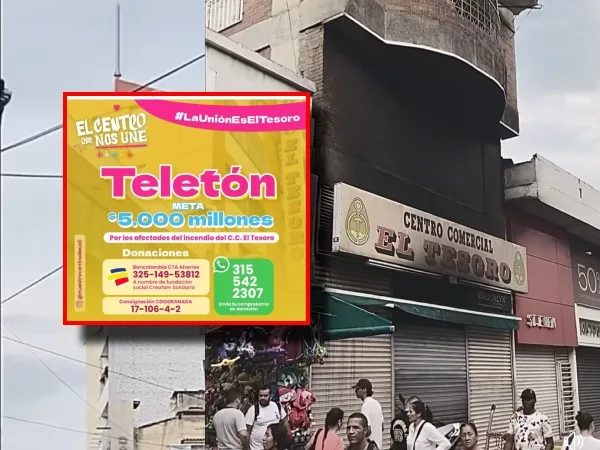 "La union es el Tesoro", Del 9 al 16 de septiembre será gran Teletón para ayudar a el Centro Comercial EL Tesoro, en Cali
