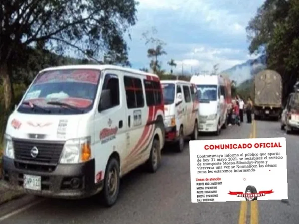 Cootransmayo reactivó el servicio de transporte entre Pasto y Mocoa