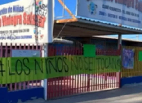 Escuela donde estudiaba Kim, niña presuntamente abusada en Baja California.