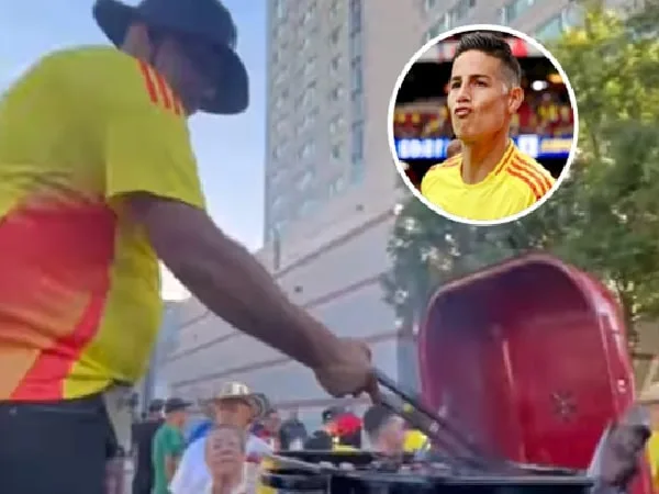 Colombiano vendió chuzos en el banderazo de la Selección Colombia.