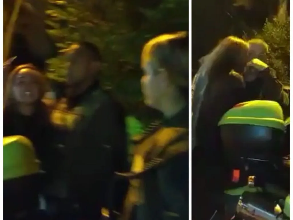 La Mayor le decía a la patrullera: "Yo fui su comandante, respeteme", esto porque la uniformada la iba a esposar y le pedía que se calmara.