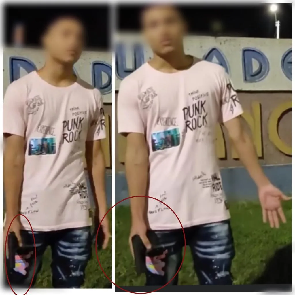 joven video disparando Terranova Jamundí