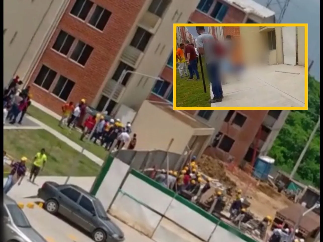 obrero cayó de un edificio