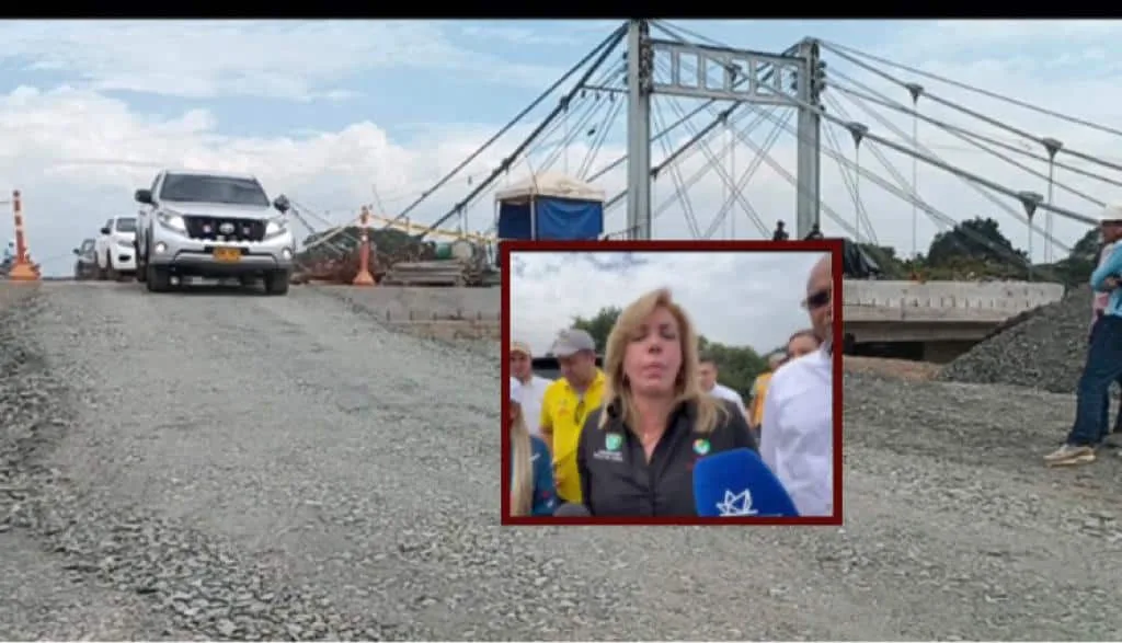 En el puente de Juanchito hicieron pruebas con vehículos de la caravana de la gobernadora