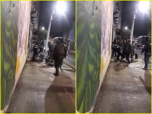 Desde la Alcaldía y la Policía rechazaron estos actos que quedaron grabados por otra persona que se encontraba en el sitio.