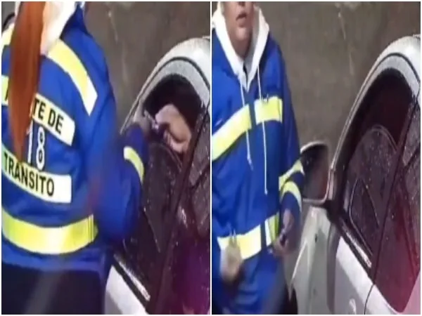 «Le dieron para la gaseosa»: Agente de Tránsito grabada recibiendo soborno